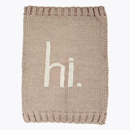 Huggalugs - hi. Hand Knit Blanket Pebble